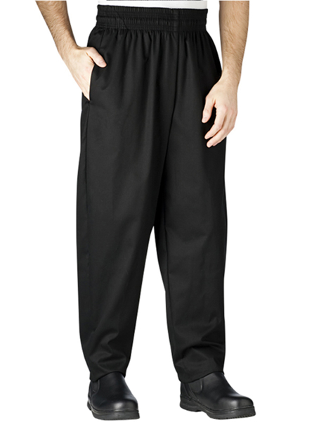 Picture of Black Chef Pants Elastic Waist